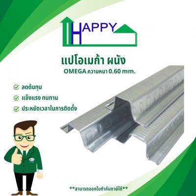 แปโอเมก้าผนัง สำเร็จรูป หนา0.6mm.