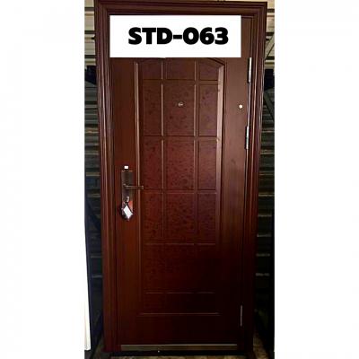 ประตูเหล็กนิรภัย STD-063 BROWN/RIGHT/OUTSIDE 
