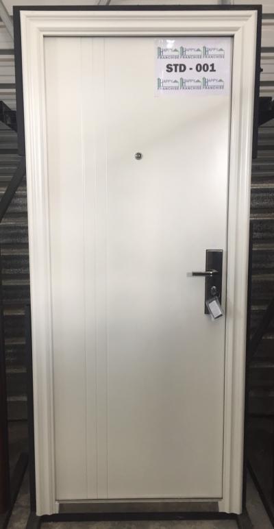 ประตูเหล็กนิรภัย STD-001 STEEL DOOR /WHITE/LEFT INSIDE�