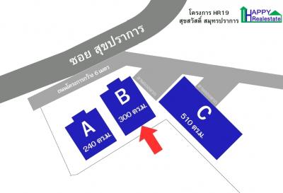 R19B โกดังสำเร็จรูปให้เช่า สุขสวัสดิ์ สมุทรปราการ 300 ตรม.