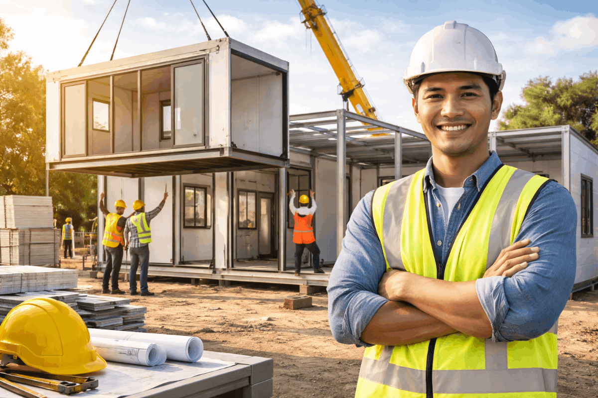 การติดตั้งอาคารสำเร็จรูปด้วยระบบโครงสร้างเหล็กน็อคดาวน์ประหยัดเวลาและงบประมาณ